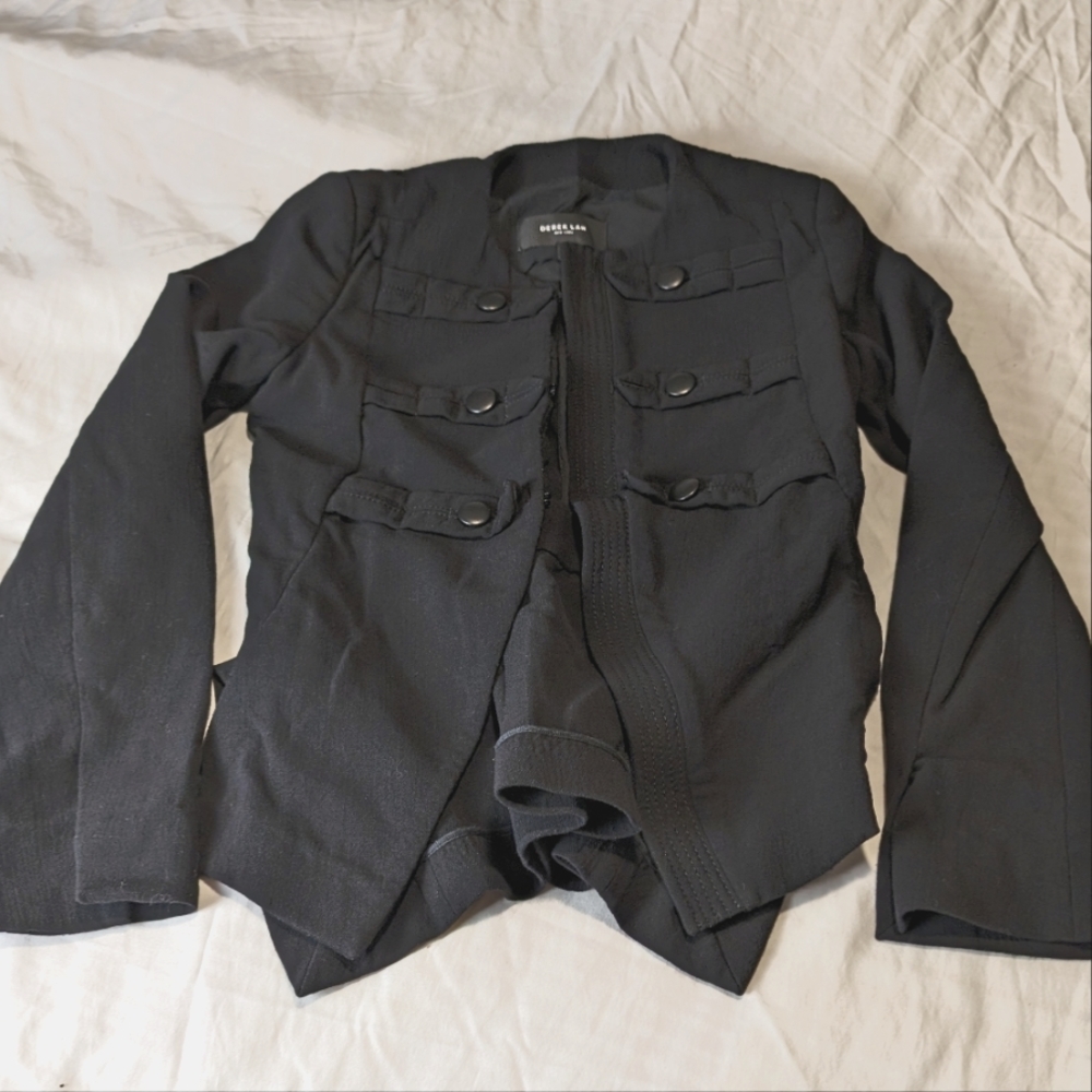 Derek Lam 0 Military Black Jacket Blazer